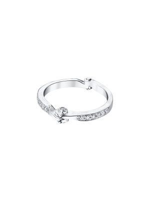 Diamond Handcuff Ring - White Gold