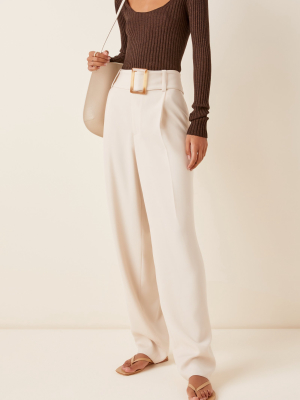 Ribbed Silk-blend Top