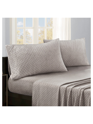 Micro Fleece Diamond Sheet Set Gray