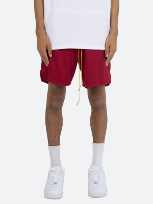Basic Mesh Shorts - Red