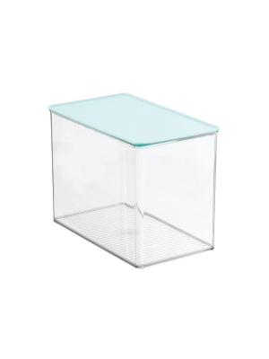 Mdesign Plastic Stackable Closet Storage Bin Box With Lid