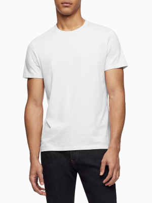 Regular Fit Solid Crewneck Tonal Logo T-shirt