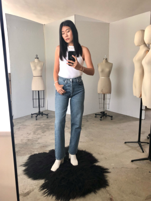 90's Pinch Waist Jean In Navigate