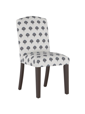 Camel Back Dining Chair Clara Block Navy - Cloth & Company