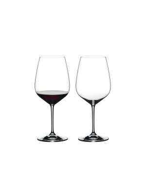 Riedel 6409/0 Heart To Heart Crystal Dishwasher Safe Cabernet Sauvignon Red Wine Glass (2 Pack)