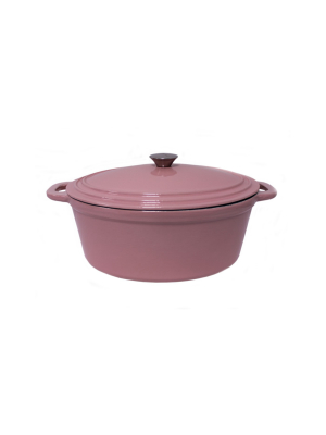 Berghoff Neo Cast Iron Oval Covered Casserole Dish 5 Qt Pink