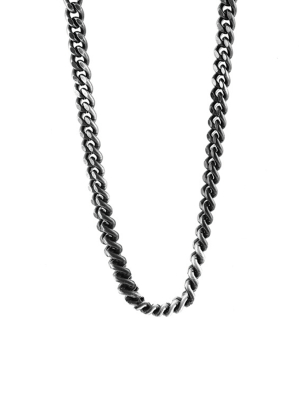 Antique Plated Curb Chain Necklace