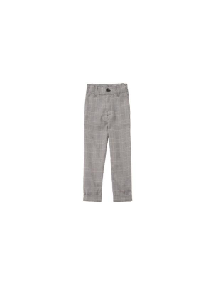 Tocoto Vintage Kid Plaid Trousers - Grey