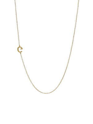 "g" Offset Initial Necklace