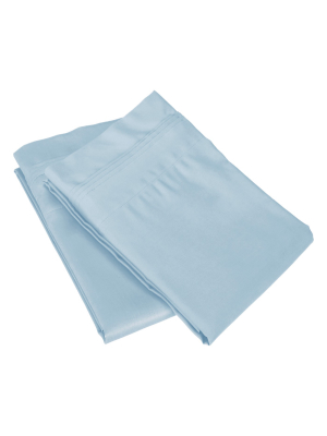 Blue Nile Mills Solid 650-thread Count Pillowcase Set, Standard, Baby Blue