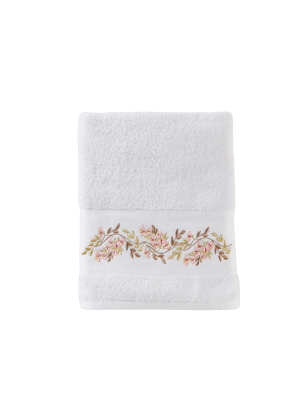 Misty Floral Bath Towel White - Saturday Knight Ltd.