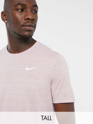 Nike Running Tall Miler T-shirt In Pink