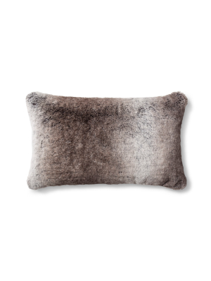 Neutral Faux Fur Oblong Throw Pillow - Threshold™