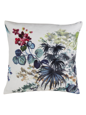 Tropical Linen Oversize Square Throw Pillow - Saro Lifestyle