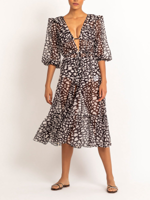 Spotted Print Robe (final Sale)