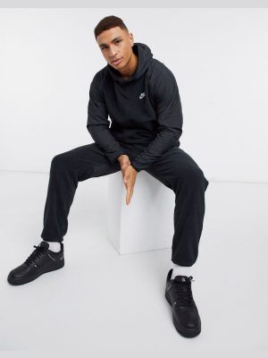 Nike Club Essentials Panelled Hoodie In Black