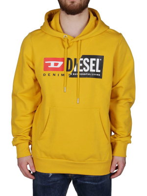 Diesel S-girk-hood-cuty Spliced Logo Hoodie