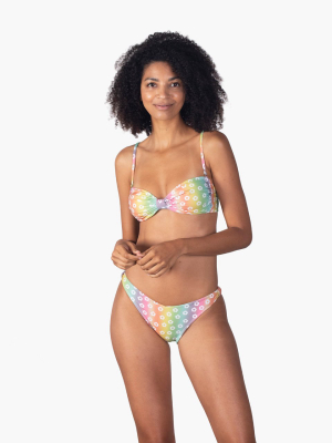 The Rockaway Bikini Top - Rainbow Blossom