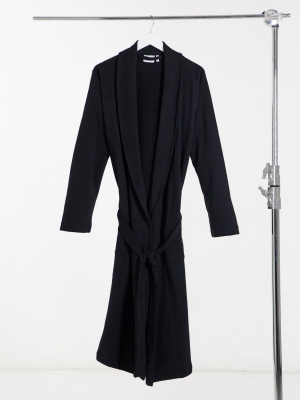 Asos Design Lounge Robe In Black