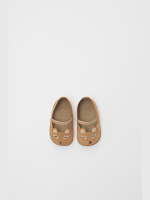 Little Animal Leather Mary Janes