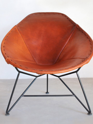 Leather Oval Chair
