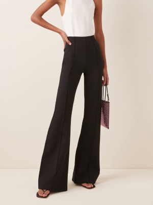 Savanna Stretch-crepe Flared-leg Pants