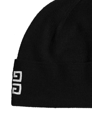 Givenchy Logo Embroidered Turn-up Beanie