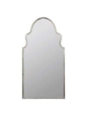 Curved Silver Mirror