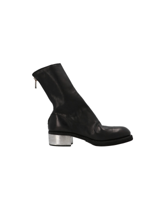 Guidi Contrast Heel Ankle Boots