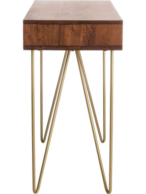 Ray Desk Walnut/brass