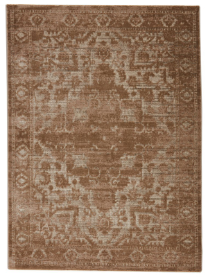 Vibe By Jaipur Living Idella Medallion Gold/ Light Taupe Area Rug (7'10"x9'6")