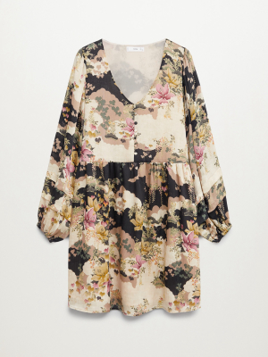 Oriental Print Dress
