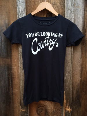 Lookin At Country Womens Tee Blk/wht