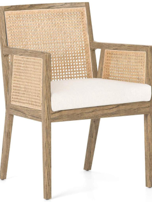 Antonia Cane Arm Chair, Toasted Nettlewood, Set Of 2