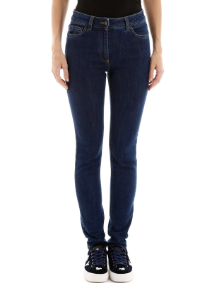 Moschino Teddy Embroidered Skinny Jeans