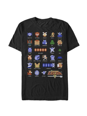 Men's Nintendo Pixelated Legend Of Zelda Enemies T-shirt