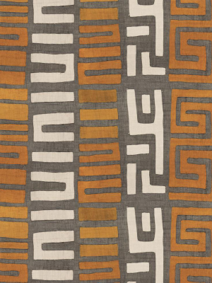 Amber Stripe Kuba Cloth - Wallpaper