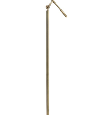 Mid-century Modern Floor Lamp – Antique Brass