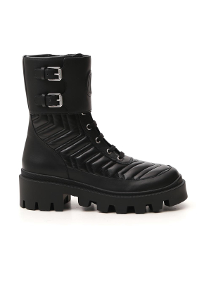 Gucci Frances Interlocking G Combat Boots