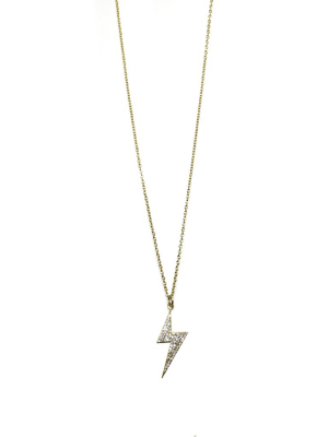 Sterling Hanging Lightning Bolt Necklace