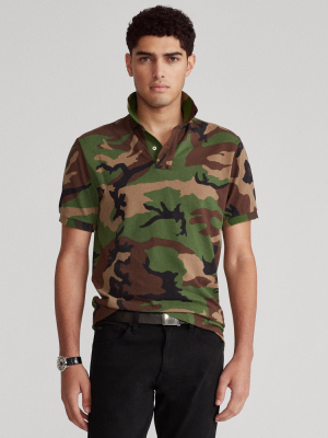 Classic Fit Camo Mesh Polo Shirt