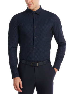 Total Stretch Slim Fit Triangle Print Shirt