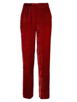 P.a.r.o.s.h. Velvet Straight Leg Trousers