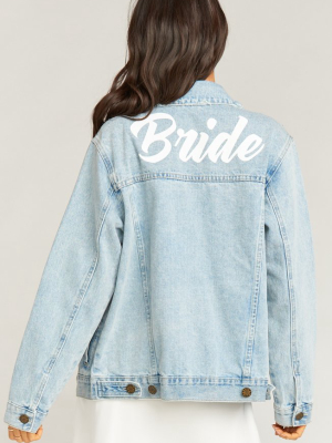 Dover Denim Jacket ~ Bride Graphic Light Wash