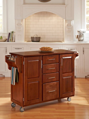 Kitchen Carts And Islands With Wood Top Red - Home Styles