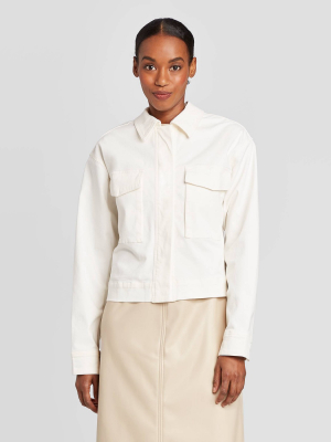 Women's Long Sleeve Polished Over Coat - Prologue™ White
