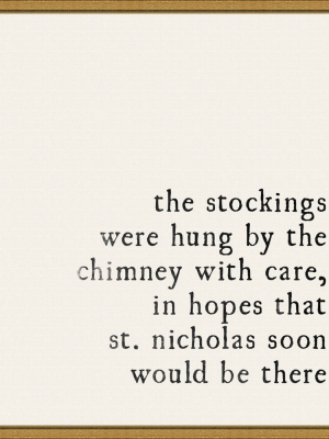 16" X 16" Simple Christmas Ii Cream By Laura Marshall Framed Canvas Wall Art - Amanti Art