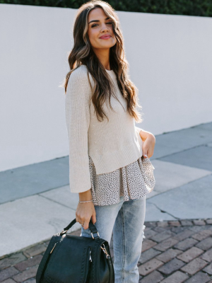 Humble Abode Contrast Knit Sweater