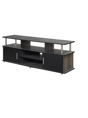 60" Monterey Tv Stand Weathered Gray And Black - Breighton Home