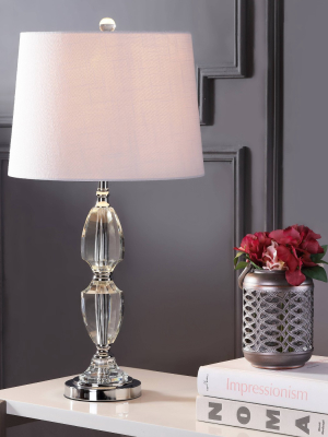 27" Crystal Graham Table Lamp (includes Led Light Bulb) Clear - Jonathan Y